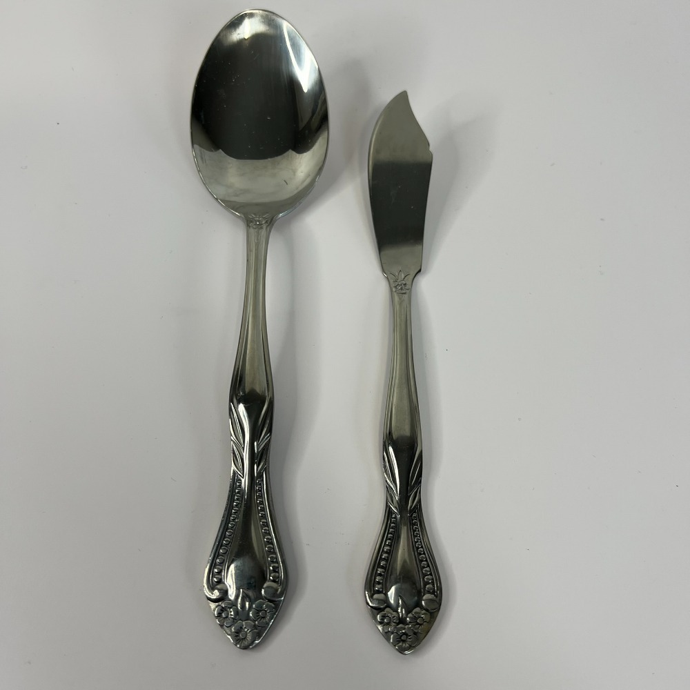 Lifetime Stainless Korea Pierrepont Dinner Spoon &‎ Butter Knife Set, Glossy